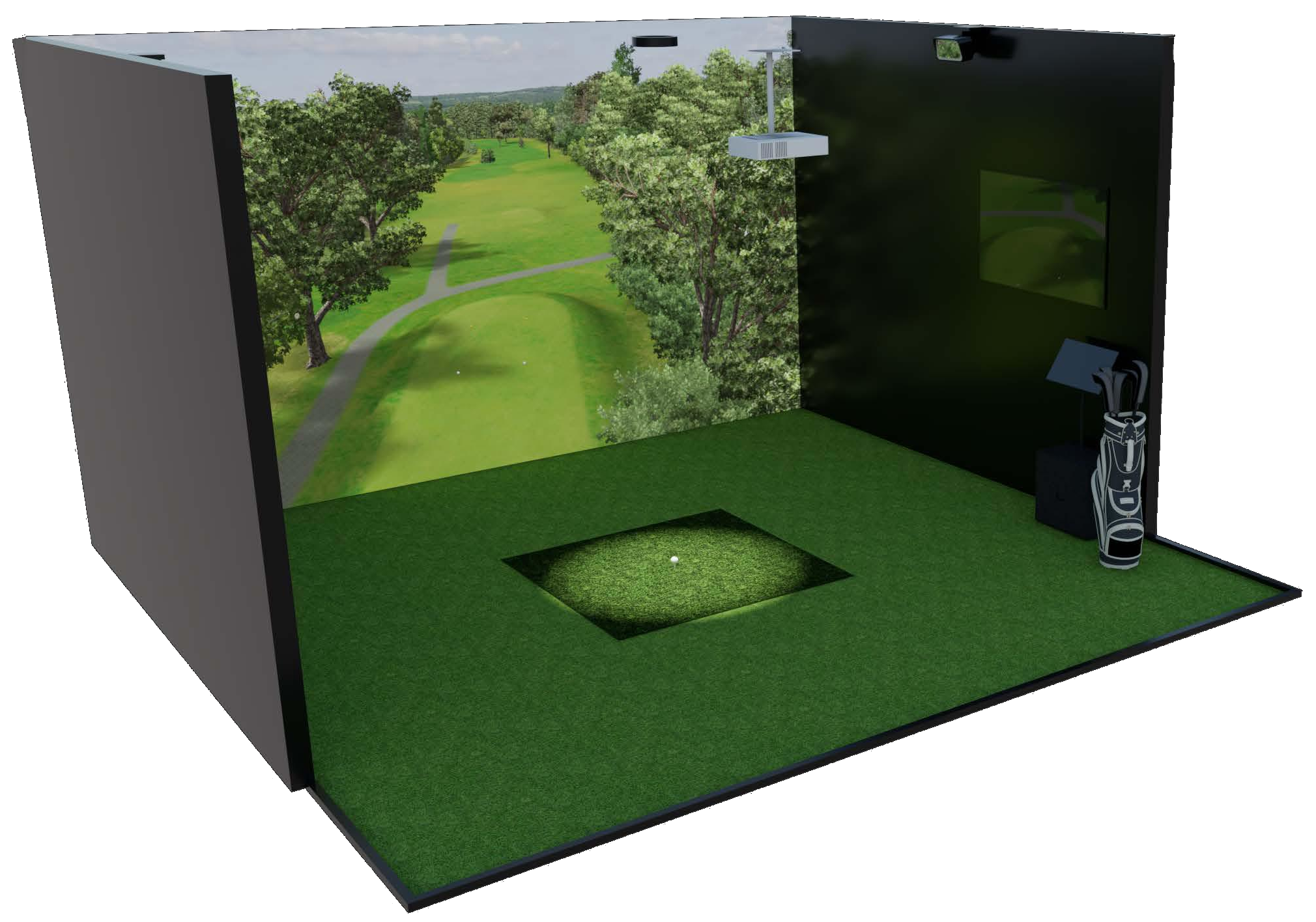 Golfsimulator Kabine