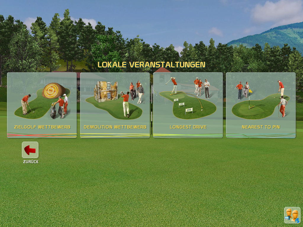 Unterhaltung im Golfsimulator