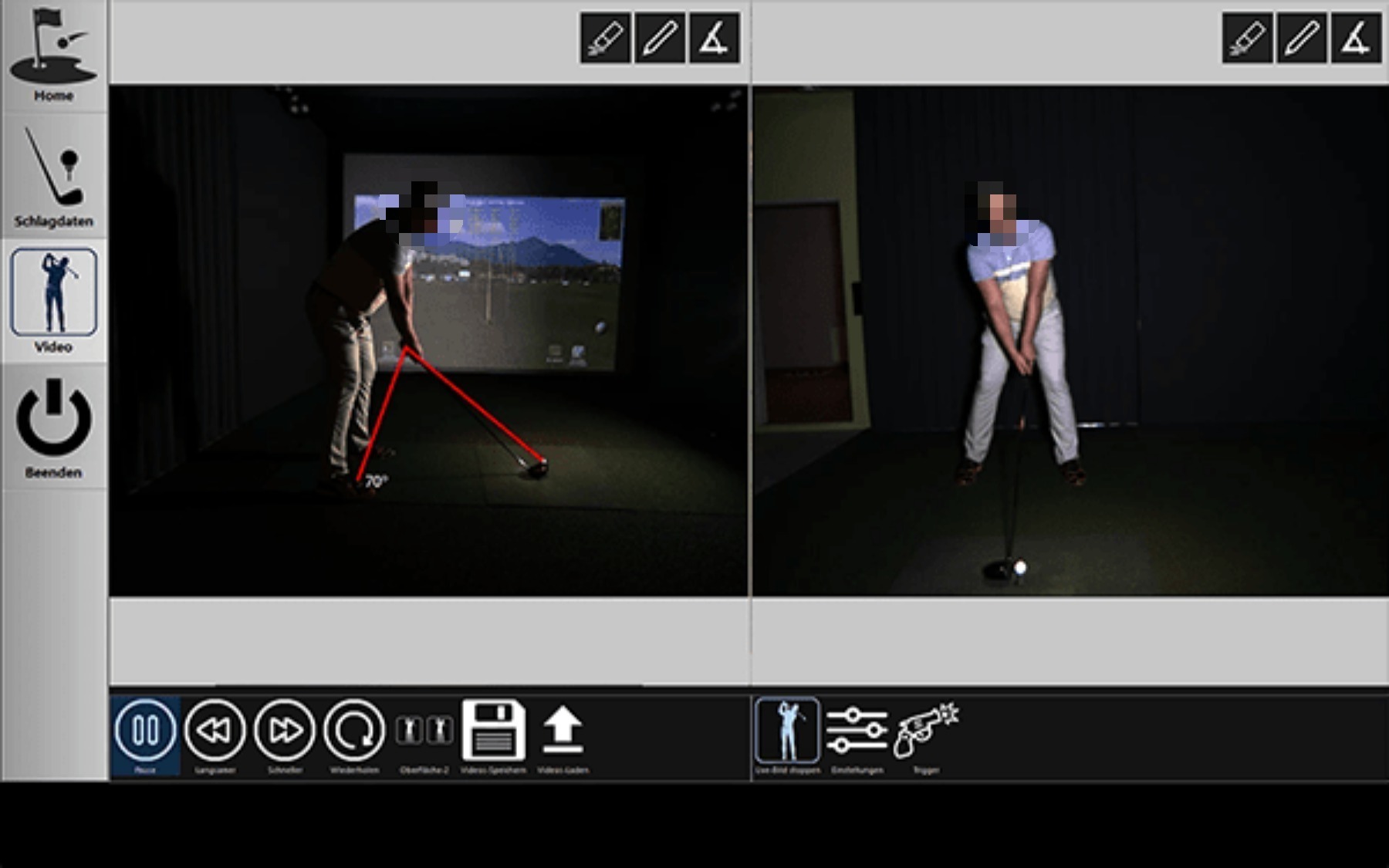 Videoanalyse des Arcadia Golfsimulators