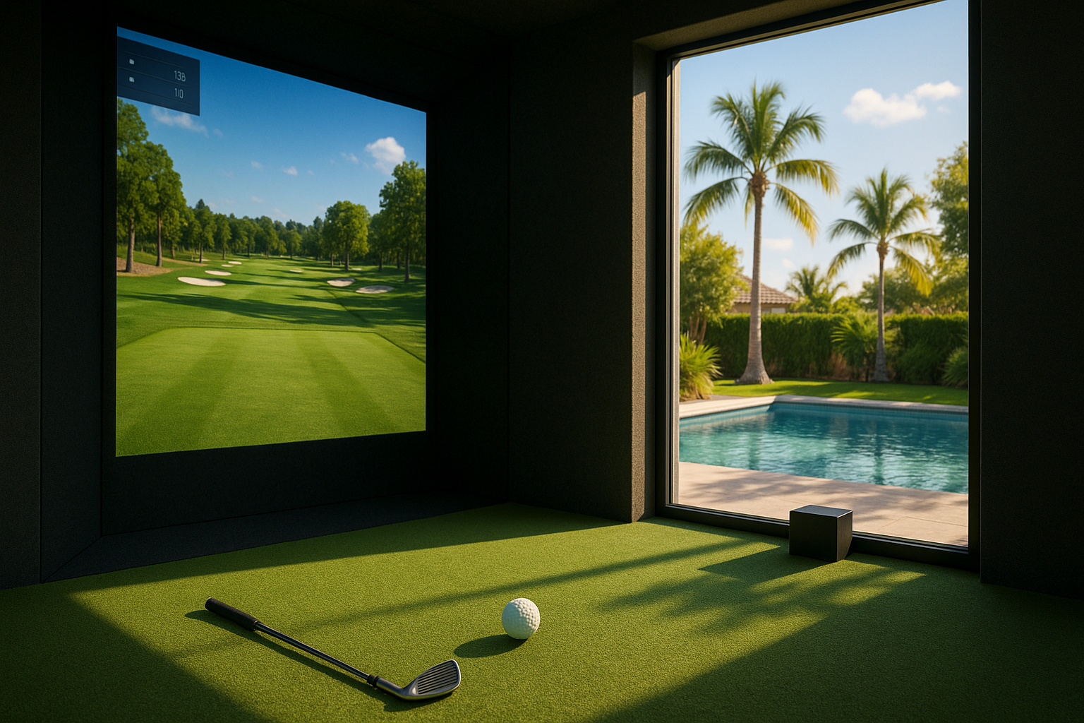 golfsimulator im sommer